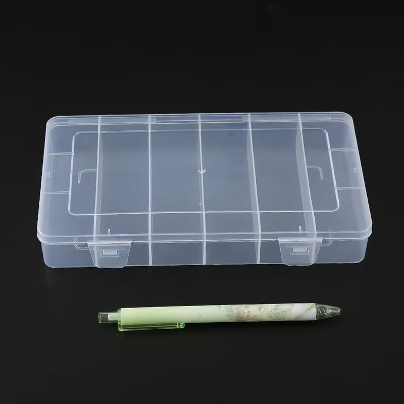 6 Grid Plastic Storage Box – Multipurpose Organizer with Compartments | Jewelry, Craft, Beads & Small Parts Storage Box for Home & Office