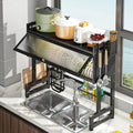 Dish Rack for Kitchen, Bartan Stand for Drying, Carbon Steel, Drainer Shelf/Kitchen Organizer/Utensils Storage