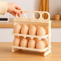 3-Layer 24-Grid Foldable Egg Holder Tray – Space-Saving Refrigerator & Kitchen Egg Organizer for Home & Restaurant (Pack of 1)