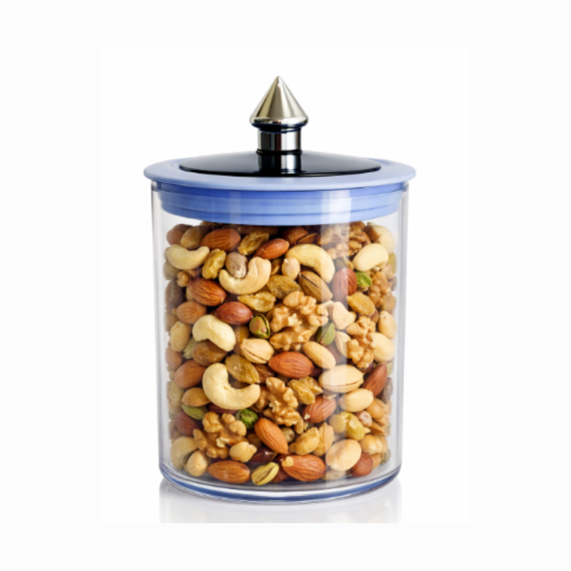 3-Piece Airtight Storage Jar Set with Handle | Transparent Multipurpose Kitchen Containers with Random Color Lids