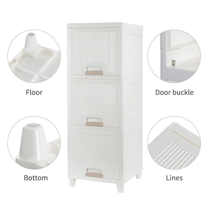 3-Layer Plastic Storage Drawer Organizer – Multi-Purpose Cabinet for Home, Office & Kids Room [NO COD]