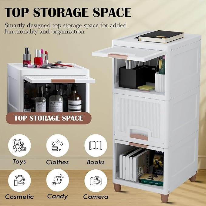3-Layer Plastic Storage Drawer Organizer – Multi-Purpose Cabinet for Home, Office & Kids Room [NO COD]
