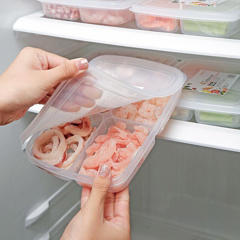 4 Compartment Food Storage Box – BPA-Free Plastic Meal Organizer for Snacks, Dry Fruits, Lunch & Kitchen Storage (1 Pc)