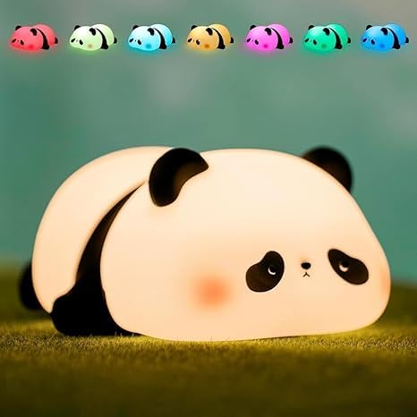 Silicone Night Light for Kids | Silicone Nursery Lamp with 7-Color Changing LED | Soft & Portable Bedside Lamp | Touch Control Rechargeable