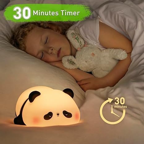 Silicone Night Light for Kids | Silicone Nursery Lamp with 7-Color Changing LED | Soft & Portable Bedside Lamp | Touch Control Rechargeable