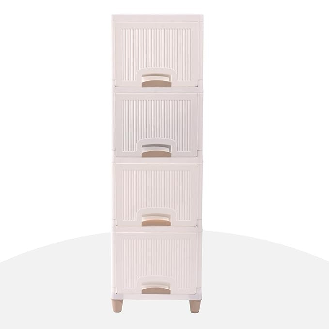 4-Layer Plastic Storage Drawer Cabinet – Multi-Purpose Organizer for Clothes, Toys & Essentials [NO COD]