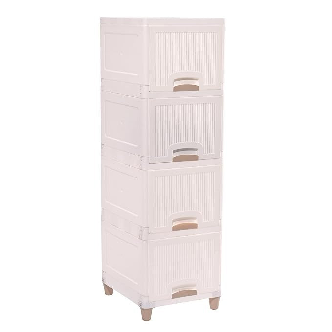 4-Layer Plastic Storage Drawer Cabinet – Multi-Purpose Organizer for Clothes, Toys & Essentials [NO COD]