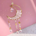CACTOPIA Crystal Moon Crescent Suncatcher - Window, Garden, Balcony, Boho Decorative Accessory 