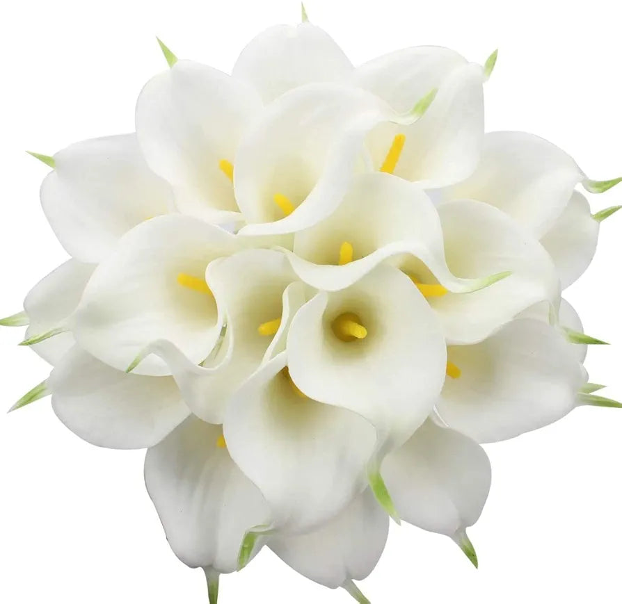 SATYAM KRAFT 10 Pcs Artificial Tulip Flowers Bunches for Vase, Home Decoration Items, Table Top, Bedroom, Office, Living Room Corner, Wedding, Party Decorative Gift Set  
