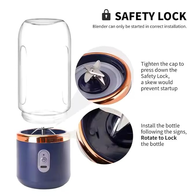 Portable Blender for Smoothies & Juices | 400ML Compact Jar for Soft Fruits | 40W Motor