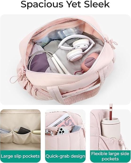 Bag for Women, Duffle Bag for Travel with Wet Pocket, Lightweight Carry on Weekender Duffel, Water Resistant