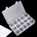 15-Grid Large Capacity Transparent Plastic Storage Box – Organizer for Jewelry, Accessories & Small Items (Pack of 1)