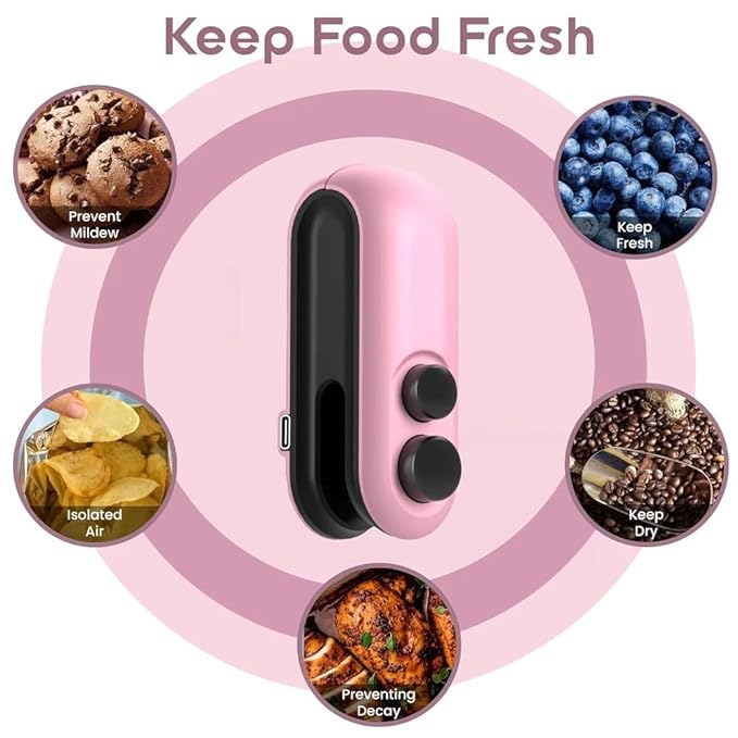 Portable Mini Sealing Machine Handheld Packet Sealer for Food