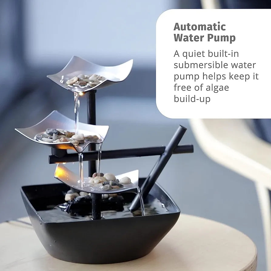 The Artment Your Artistic Apartment Modern Art Zen Water Fountain for Decor | Showpiece Fountain for Living Room, Table Decor, Bedroom, Office - 20 CM