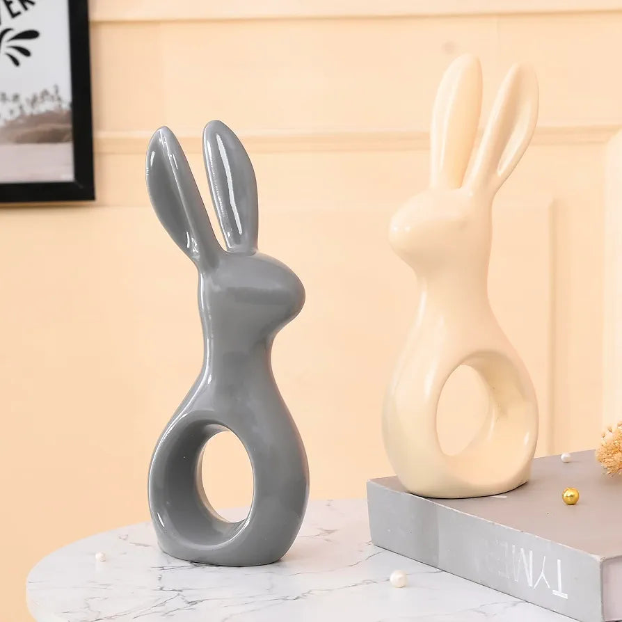 amazon basics Adorable Resin Home Decor Rabbit Pair 