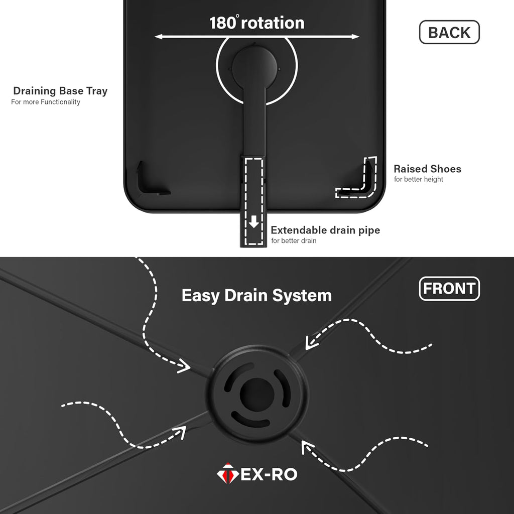 TEX-RO 2 Tier Dish Drying Rack for Kitchen with Drainer Tray | Utensils Drying Rack with Cutlery Holder | Glass Holder & Cutting Board Holder | Anti-Rust Steel Dish Rack Kitchen Organizer