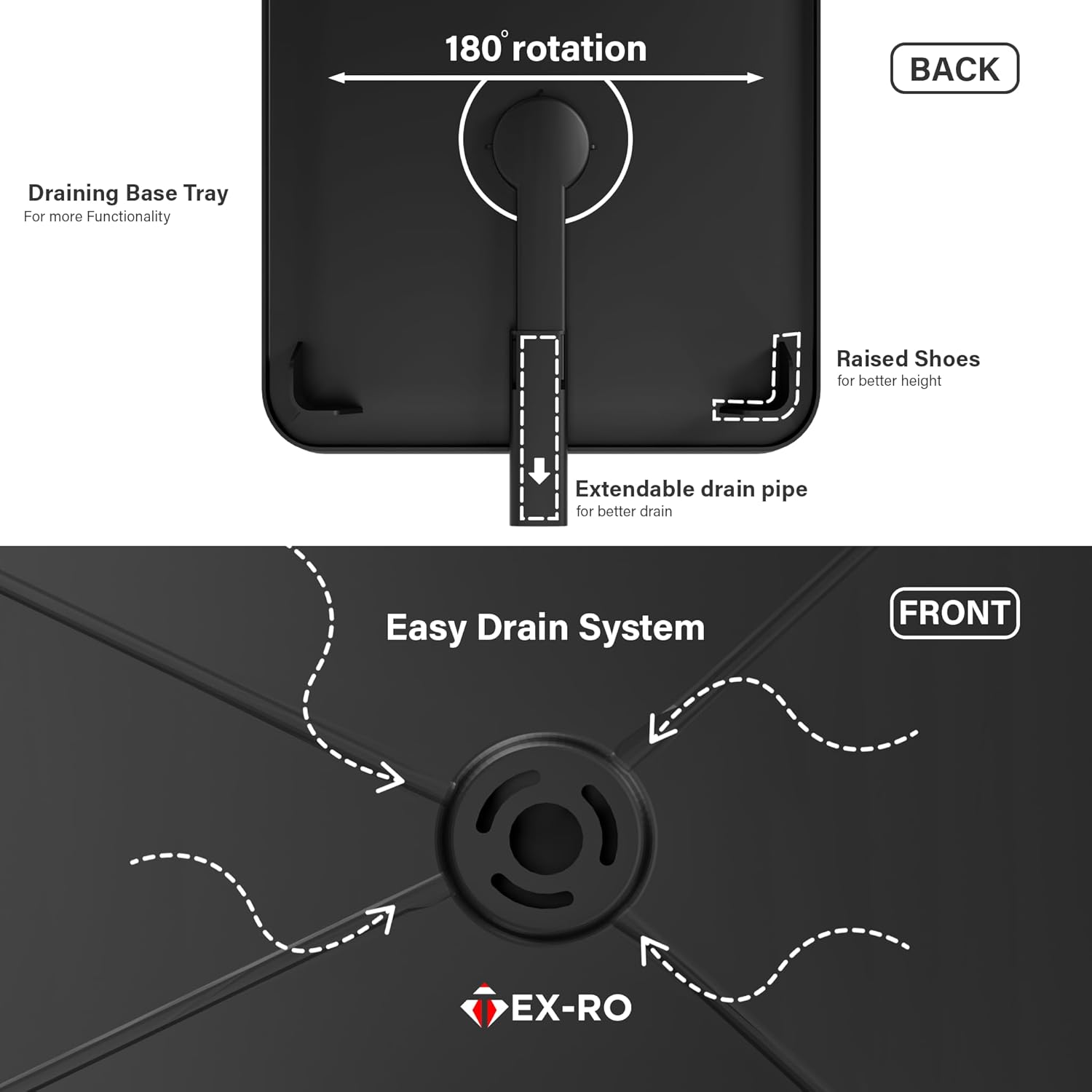 TEX-RO 2 Tier Dish Drying Rack for Kitchen with Drainer Tray | Utensils Drying Rack with Cutlery Holder | Glass Holder & Cutting Board Holder | Anti-Rust Steel Dish Rack Kitchen Organizer