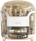 YAGVIZ Makeup Organiser Storage Box for Countertop Cosmetics, Skincare and Beauty Case with Clear Lid Display for Easy Visibility and Drawers for Vanity, Dresser