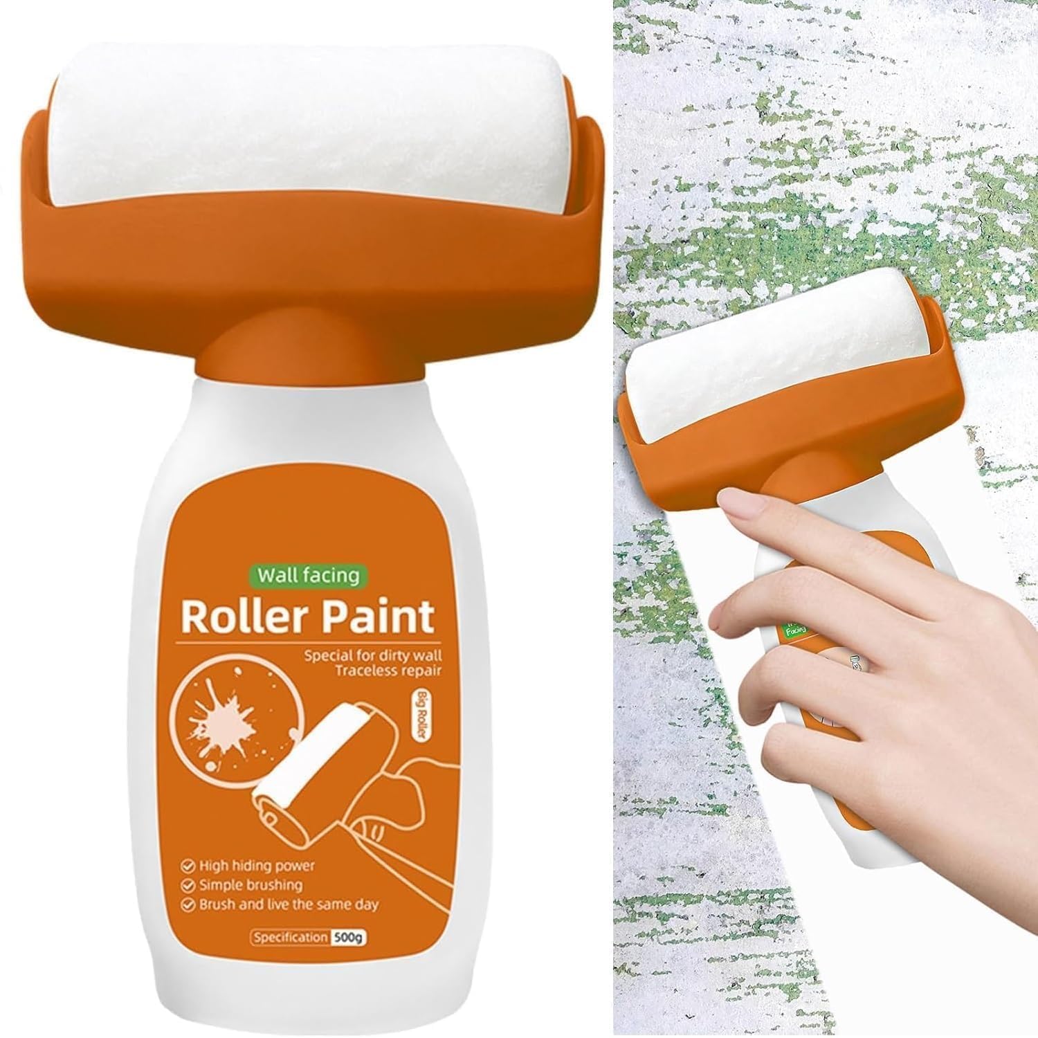 Wall Repair Roller Paint Household Supply Cleaning Tool Water Based Latex Renovation with Roller Multifunctional Paint Roller