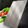 Large Stainless Steel Cutting Board for Kitchen - Premium Vegetable and Fruit Cutter, Heavy-Duty Metal Chopping Board, Big Size Pad (36 cm X 25 cm)