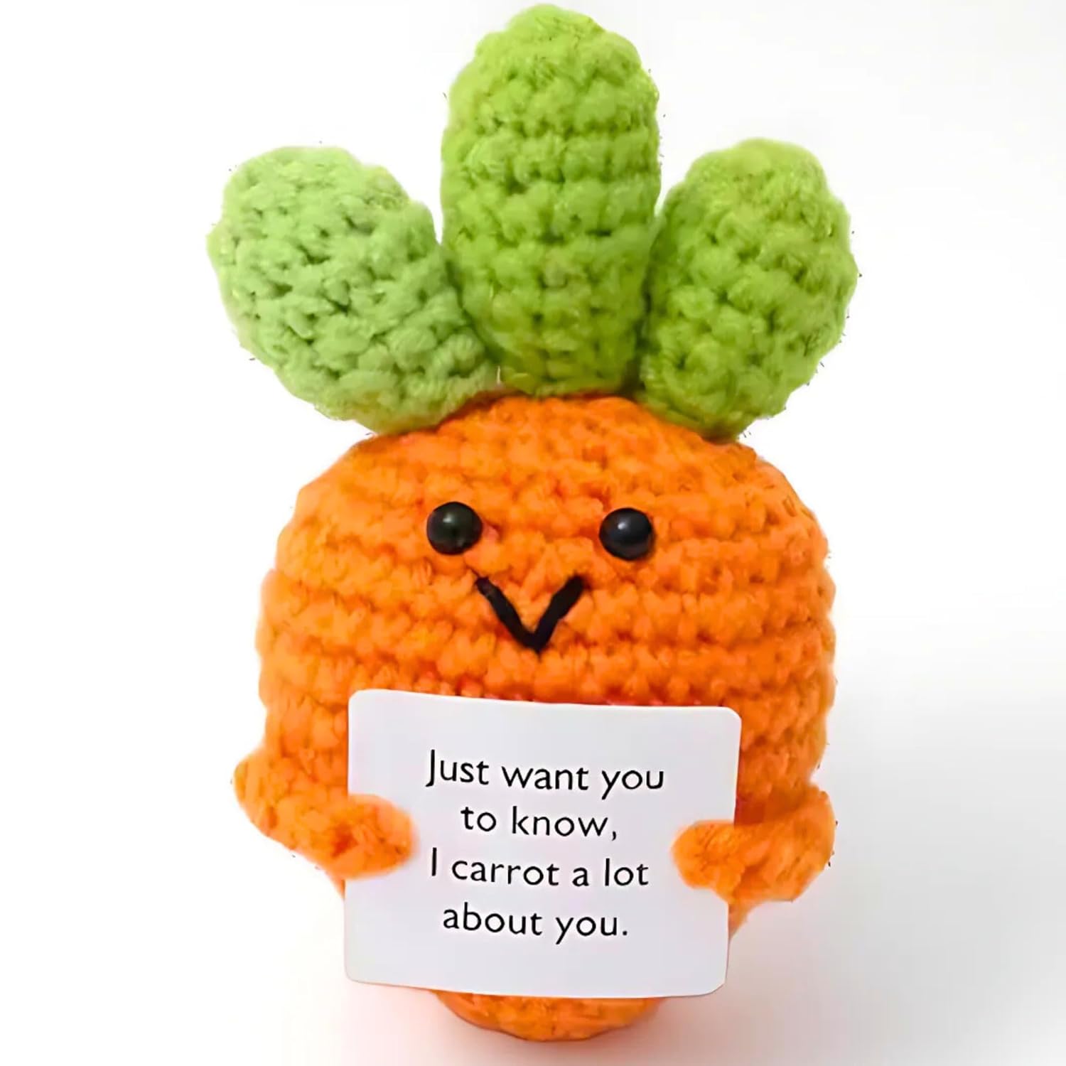 Kawai Homes Cute Emotional Support Crochet Toys Handmade Gifts with Message for Women Men Friends Coworkers, Birthday Christmas Valentine's Gift