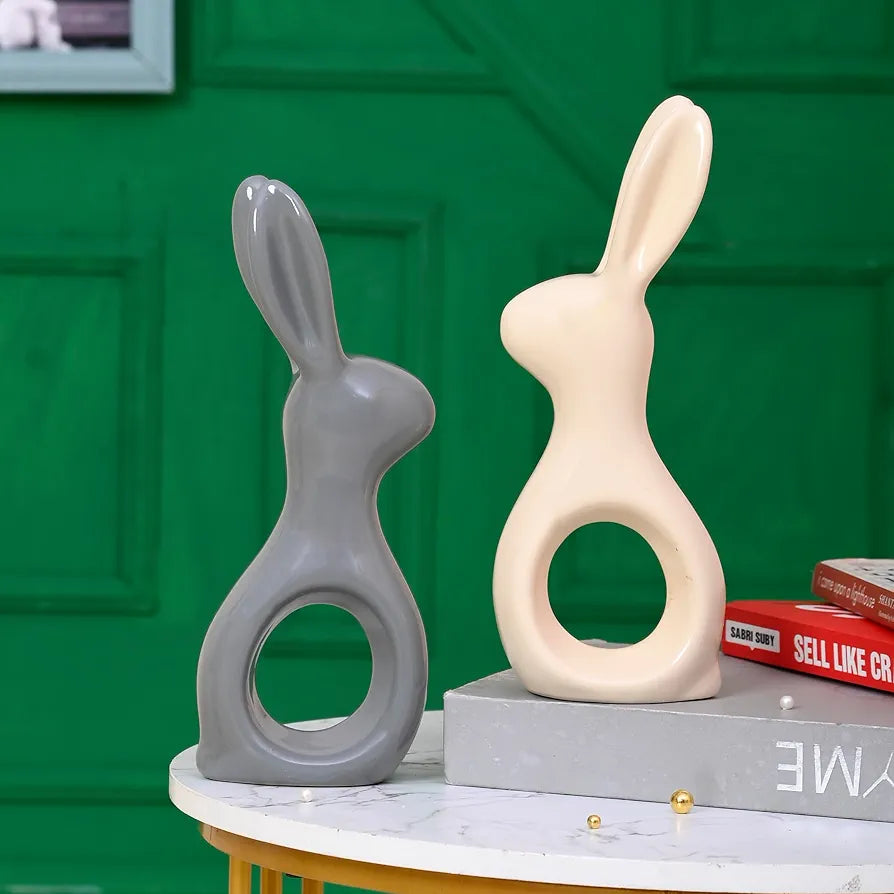 amazon basics Adorable Resin Home Decor Rabbit Pair 