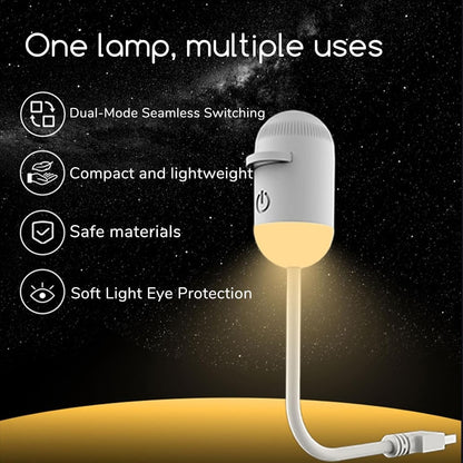 2-in-1 Starry Sky Projector & LED Night Light | USB Portable Moon Projection Lamp