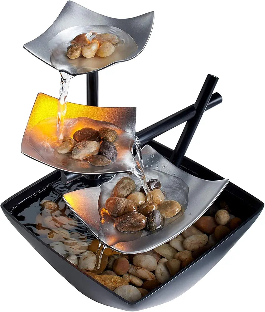 The Artment Your Artistic Apartment Modern Art Zen Water Fountain for Decor | Showpiece Fountain for Living Room, Table Decor, Bedroom, Office - 20 CM