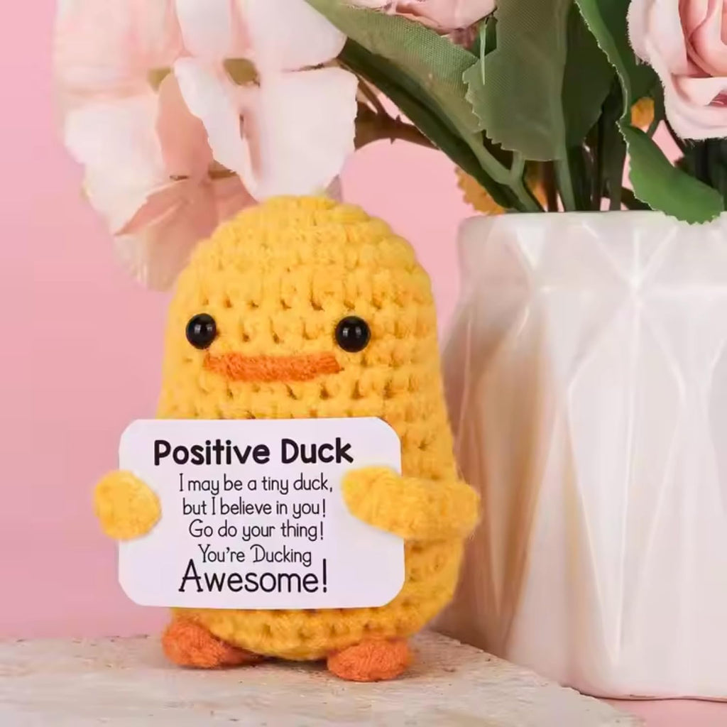 Kawai Homes Cute Emotional Support Crochet Toys Handmade Gifts with Message for Women Men Friends Coworkers, Birthday Christmas Valentine's Gift