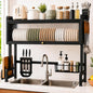 Dish Drying Rack for Kitchen More Sturdy Stable with Door 105cm, Features Knife Rack, Cutting Board Holder