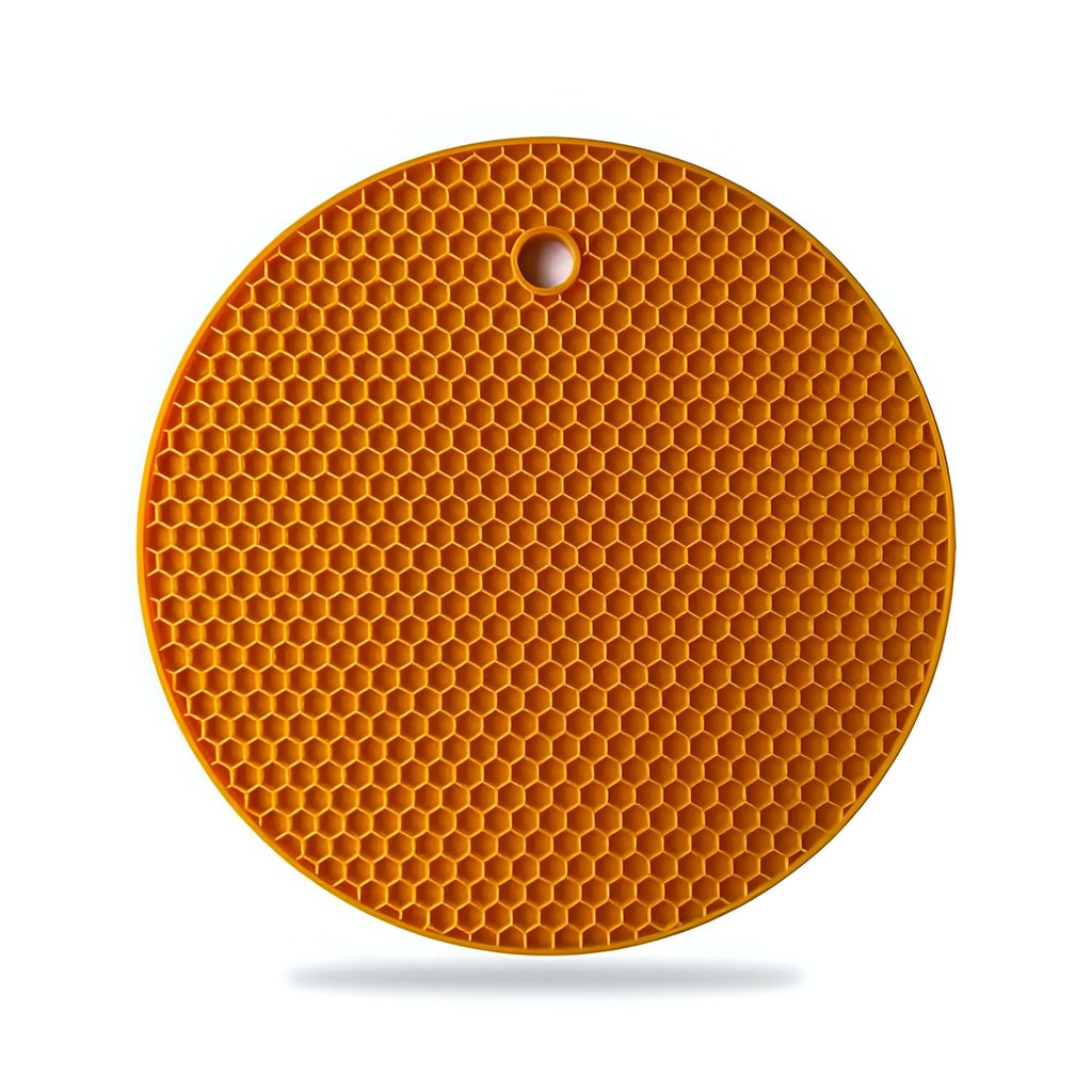 4 Pcs Heat Resistant Silicone Hot Mat – Durable Round Silicone Trivet Mats for Kitchen & Dining Table (Random color)
