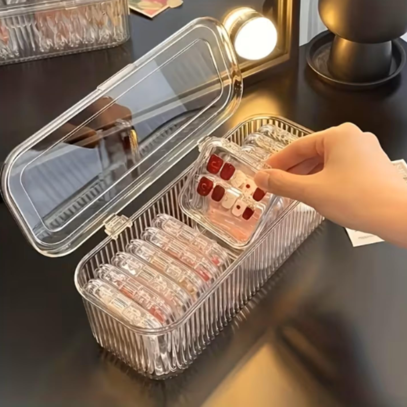 Acrylic Jewelry Organizer Box Set | Large Storage Container with 10 Individual Jewelry Cases for Rings, Earrings, Necklaces & Accessories