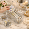 Acrylic Jewelry Organizer Box Set | Large Storage Container with 10 Individual Jewelry Cases for Rings, Earrings, Necklaces & Accessories