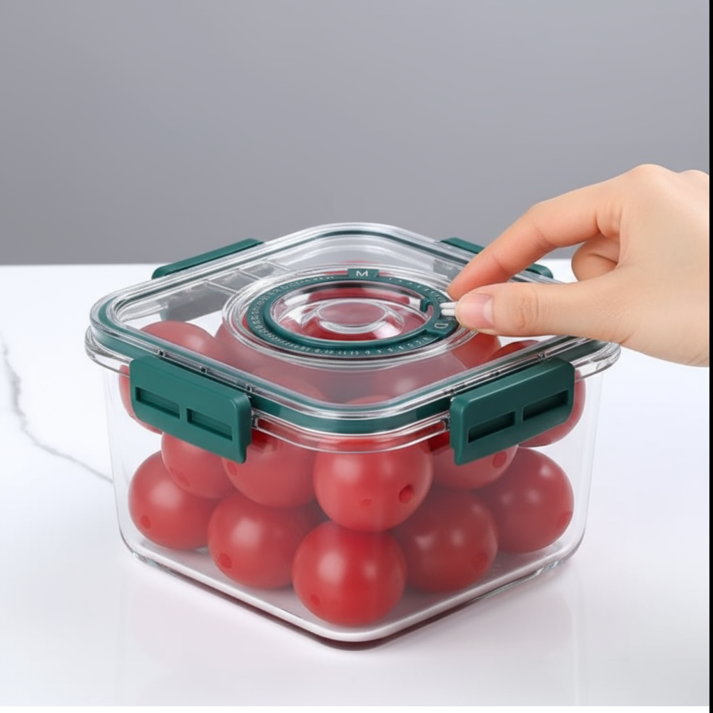 Airtight Transparent Plastic Container – 2500ML Food Storage Box for Kitchen & Fridge (Pack of 1)