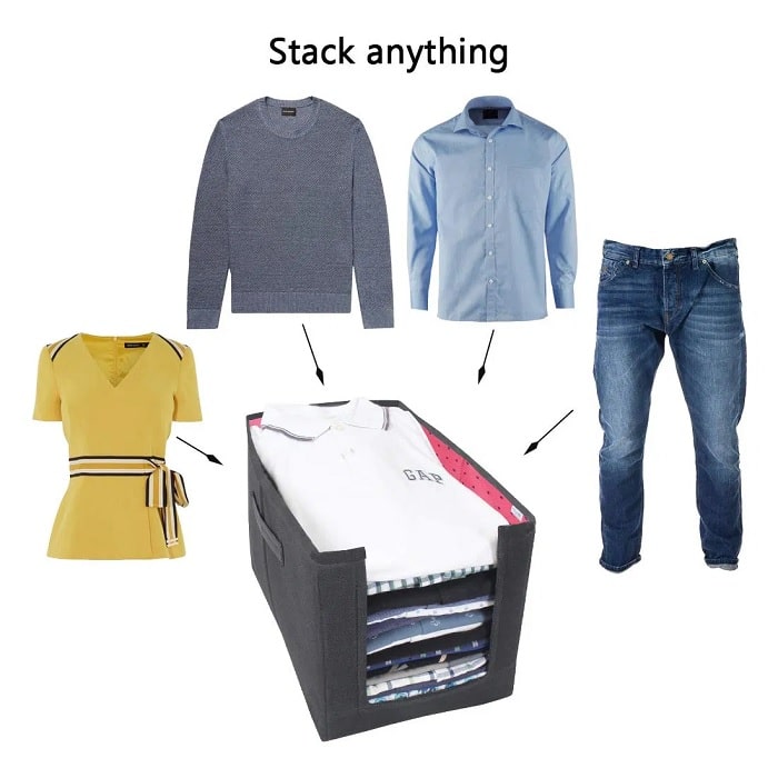 Non-Woven Shirt Stacker Wardrobe Organizer (Random Colors)
