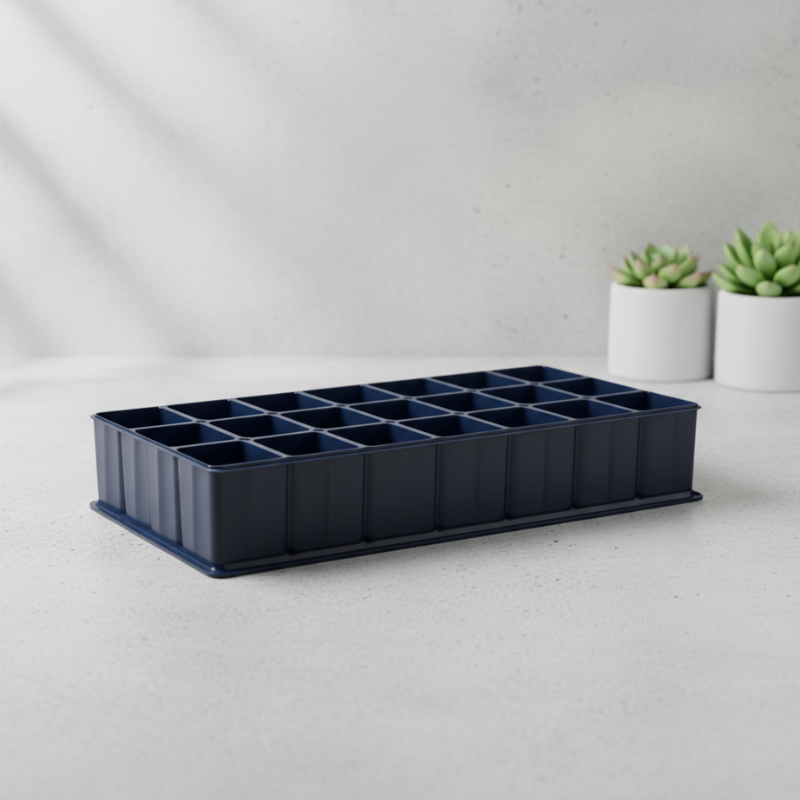 24 Cavity Black Lipstick Organizer – 24-Grid Plastic Holder Stand for Lipstick, Lip Gloss, Nail Polish & Cosmetics Storage
