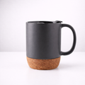 Black Mug with Cork Base