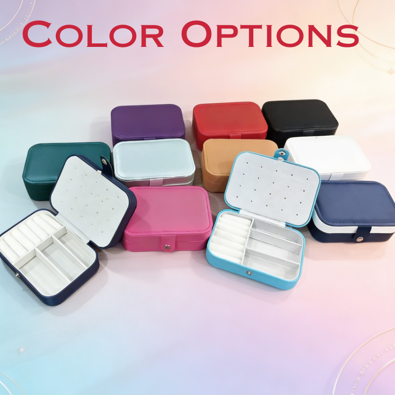 Large Capacity PU Leather Jewelry Organizer Box – Travel-Friendly Storage Case for Earrings, Rings, Necklaces & Bracelets (Random color-Pack of 1)