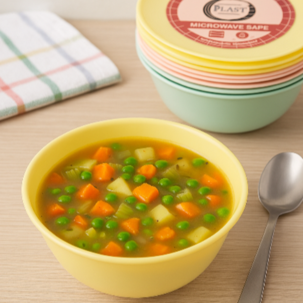 Colorful Multipurpose Bowls – Non-Breakable, Microwave Safe & 100% Food Grade Serving Bowls for Home, Kids & Kitchen Use (Pack of 6)