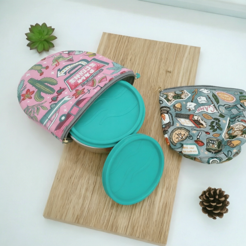 Cotton Thermal Insulated Lunch Pouch | Small Tiffin & Lunch Box Cover Bag