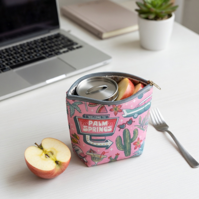 Cotton Thermal Insulated Lunch Pouch | Small Tiffin & Lunch Box Cover Bag