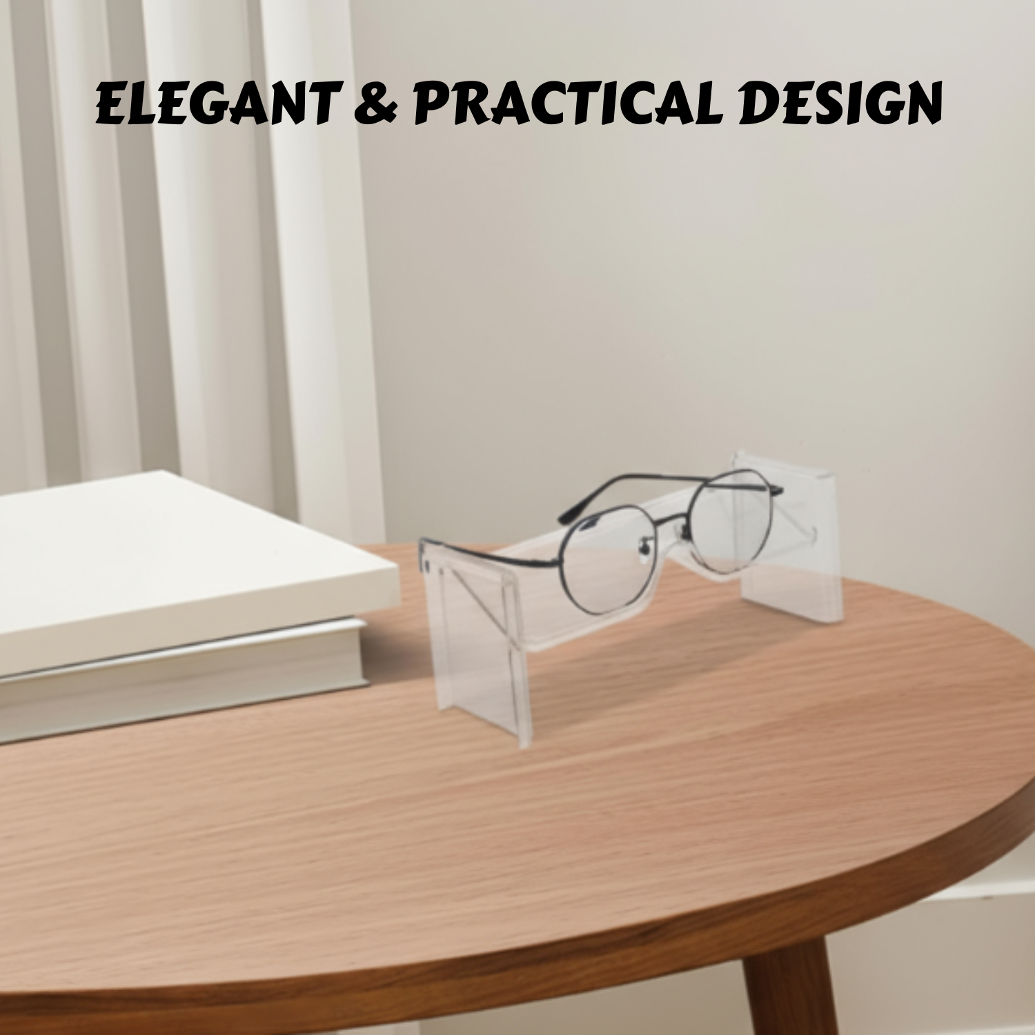 Transparent Sunglass Organizer – Eyeglass Storage Rack & Display Stand for Sunglasses, Spectacles & Eyewear (Pack of 2)