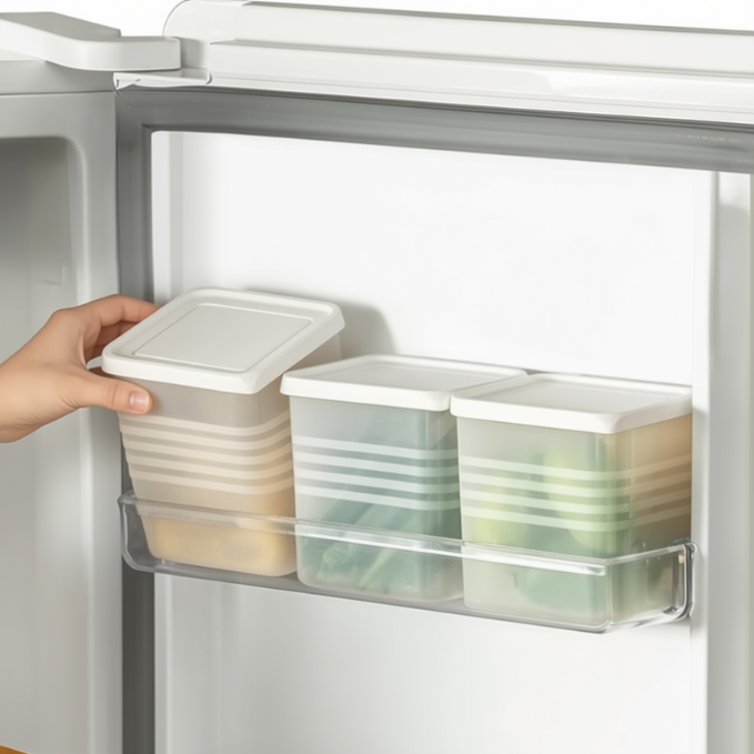 Fridge Storage Boxes –  Food Storage Containers for Kitchen, Refrigerator & Pantry Organization (Pack of 6)