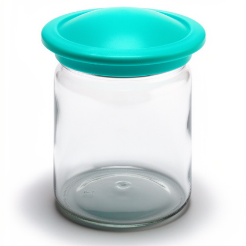 Airtight Storage Container Set (600ml) – Kitchen Storage Jars for Dry Foods with Lid (Random Color Lid -Pack of 2)