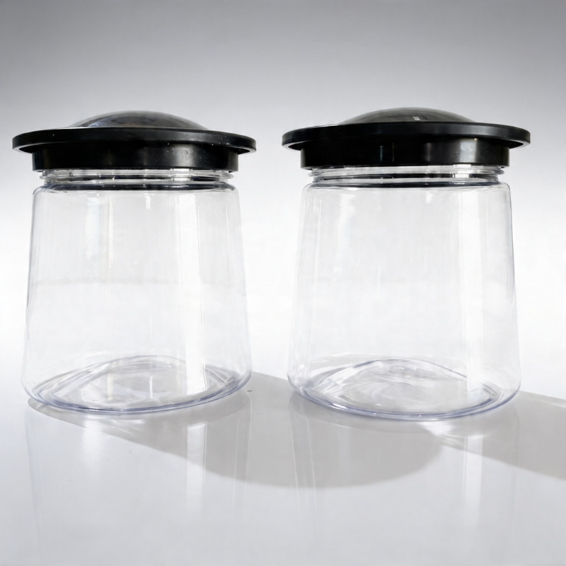 Airtight Storage Container Set (600ml) – Kitchen Storage Jars for Dry Foods with Lid (Random Color Lid -Pack of 2)