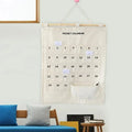 Wall Pocket Calendar Hanging Organizer – Monthly Day-Wise Planner with Clear Pockets for Saving Important Dates & Special Reminders