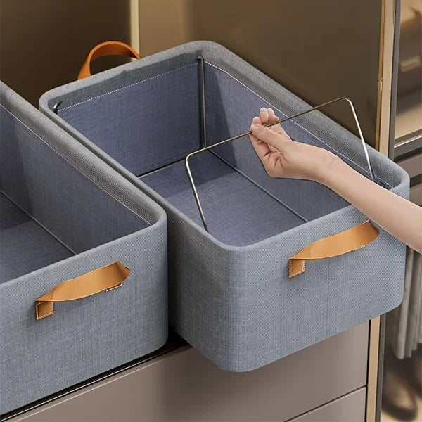26L Collapsible Storage Basket with Steel Frame – Foldable Organizer for Clothes, Toys & Household Items (Pack of 1)