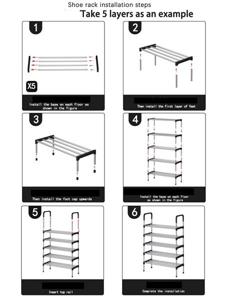 4 Layer Stainless Steel Shoe Rack (Heavy Quality)