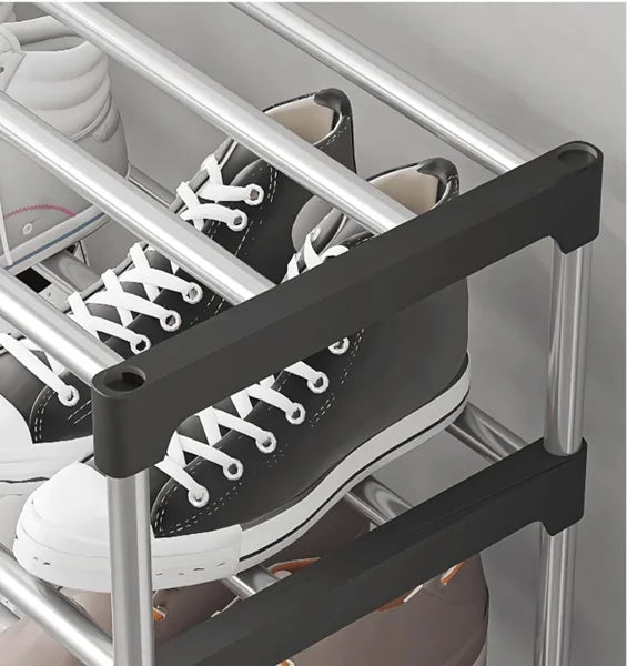4 Layer Stainless Steel Shoe Rack (Heavy Quality)