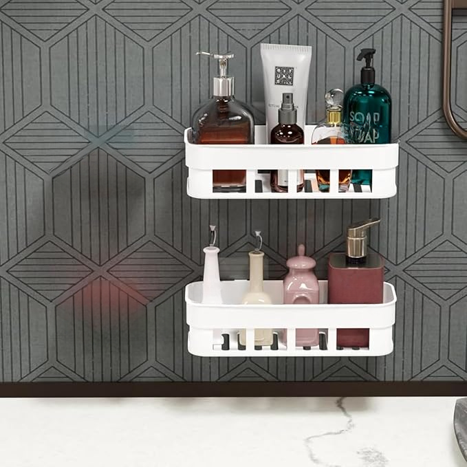 Wall-Mounted Bathroom Shelf – Space-Saving Storage Rack (Random color - Pack of 1)